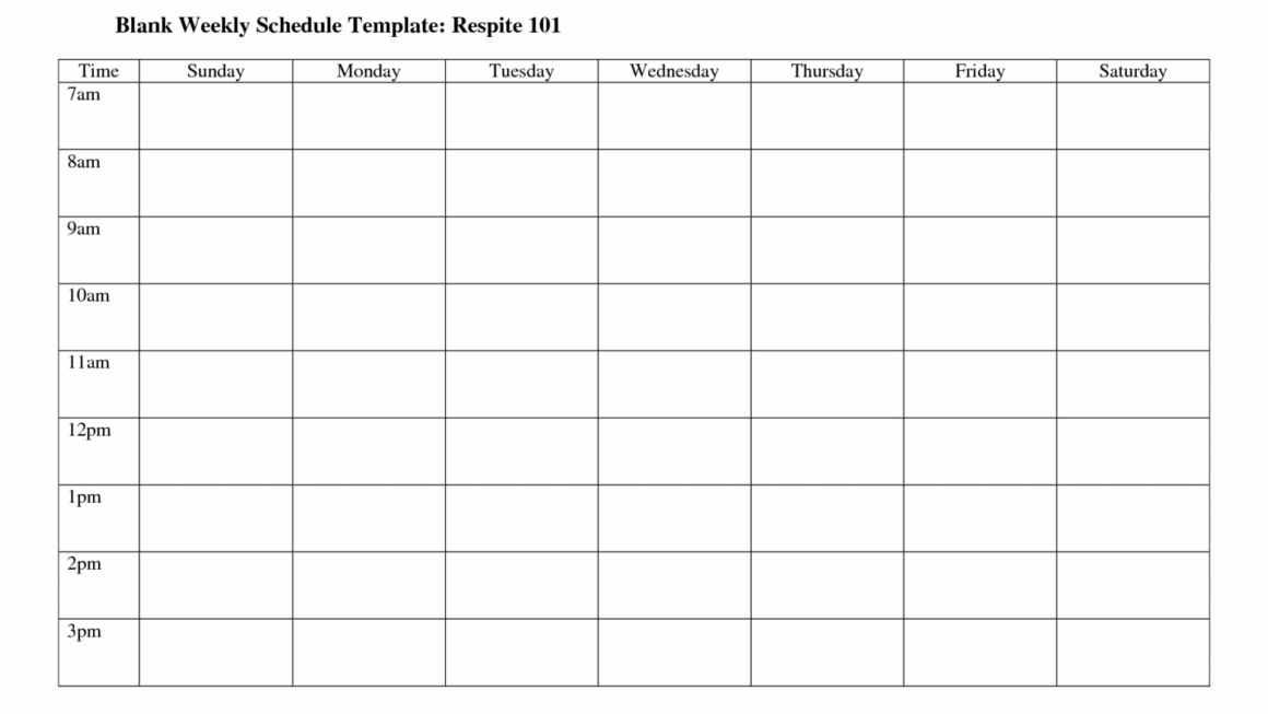 Work Week Printable Calendar