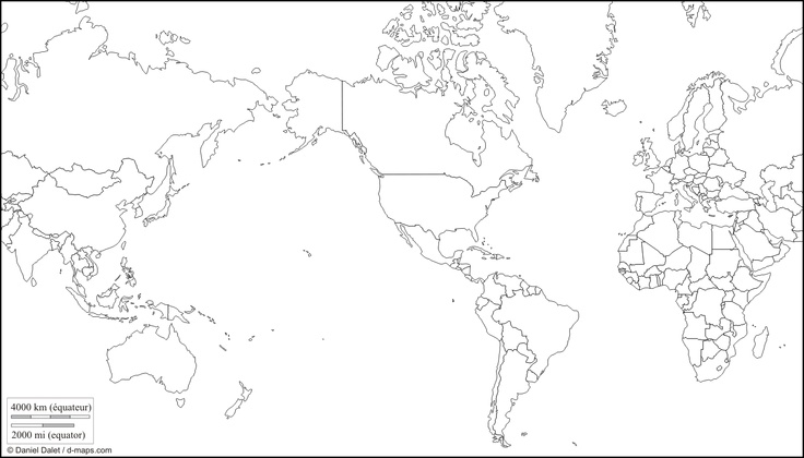 World America Centered Free Map Free Blank Map Free Outline Map 