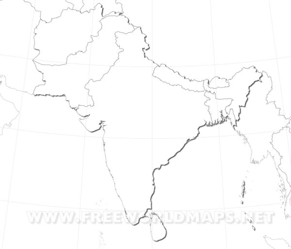 Printable Blank Map Of South Asia