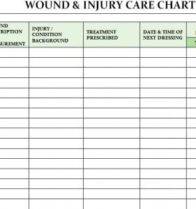 Wound Chart Template