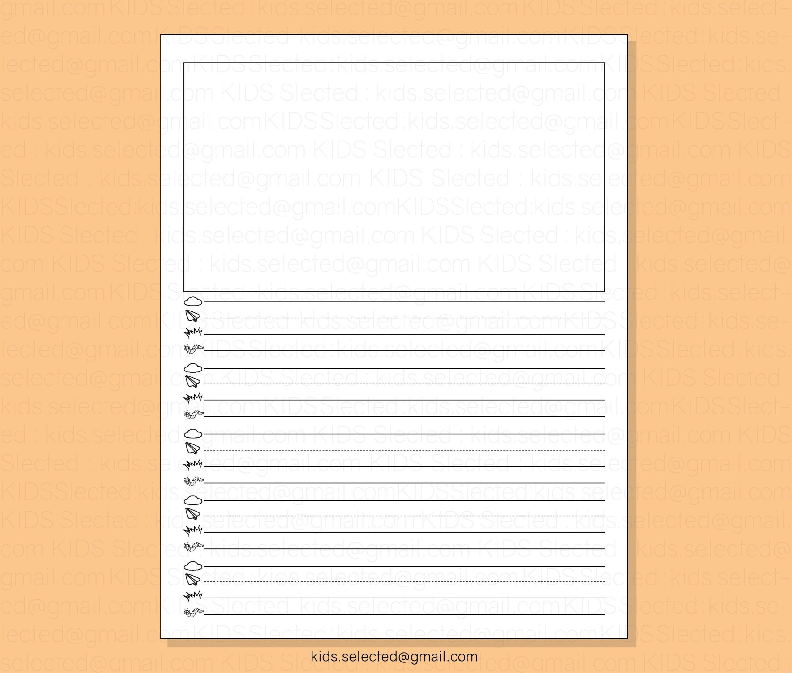 Writing Paper With Picture Drawing Space For Kindergarten Instant Writing Paper With Picture Drawing Space For Kindergarten Instant