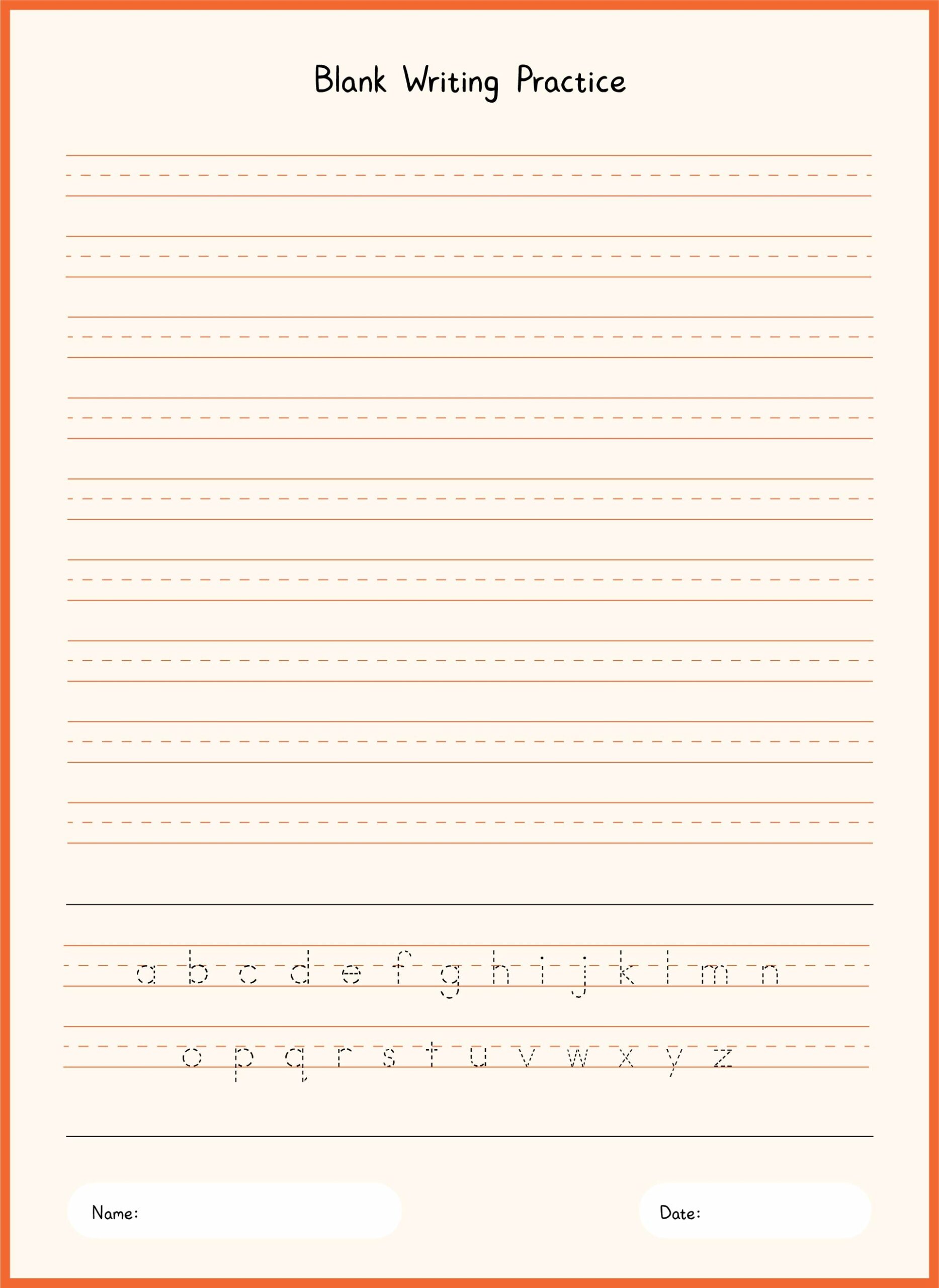 Writing Worksheets For Kindergarten Printable Printable And Enjoyable 