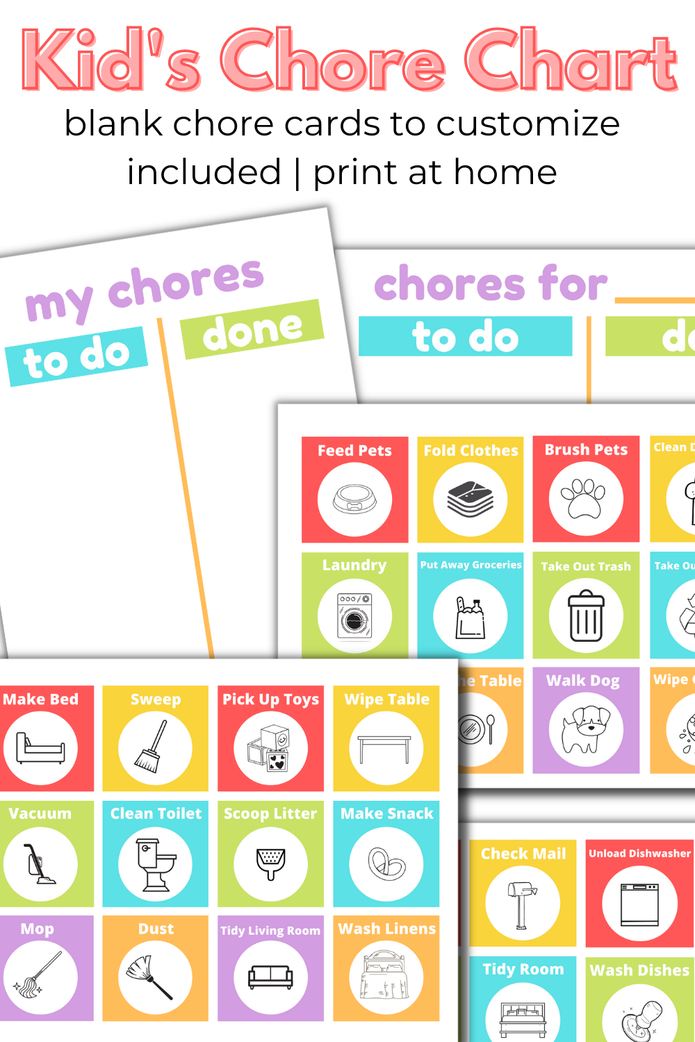 You Can Print This Easy Kid 39 s Chore Chart At Home It Has Over 40 Chore 