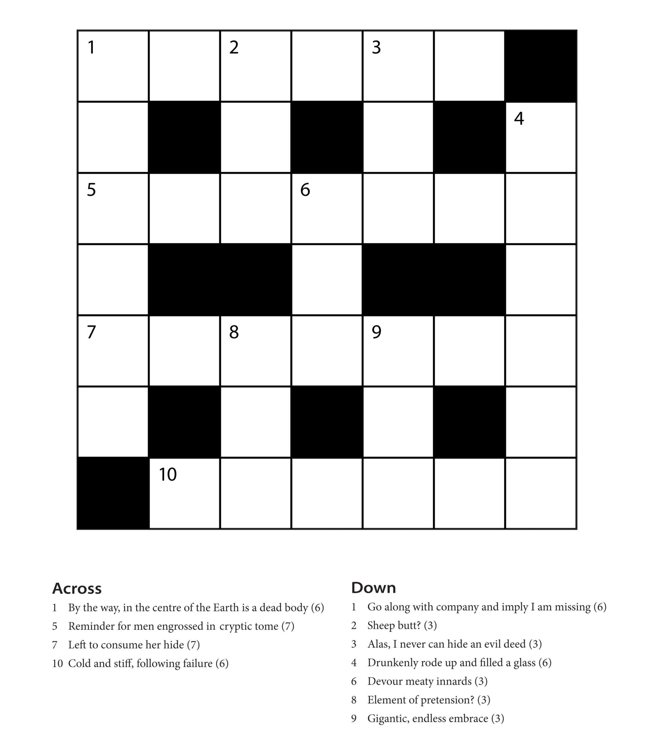 Easy Large Print Crosswords Printable