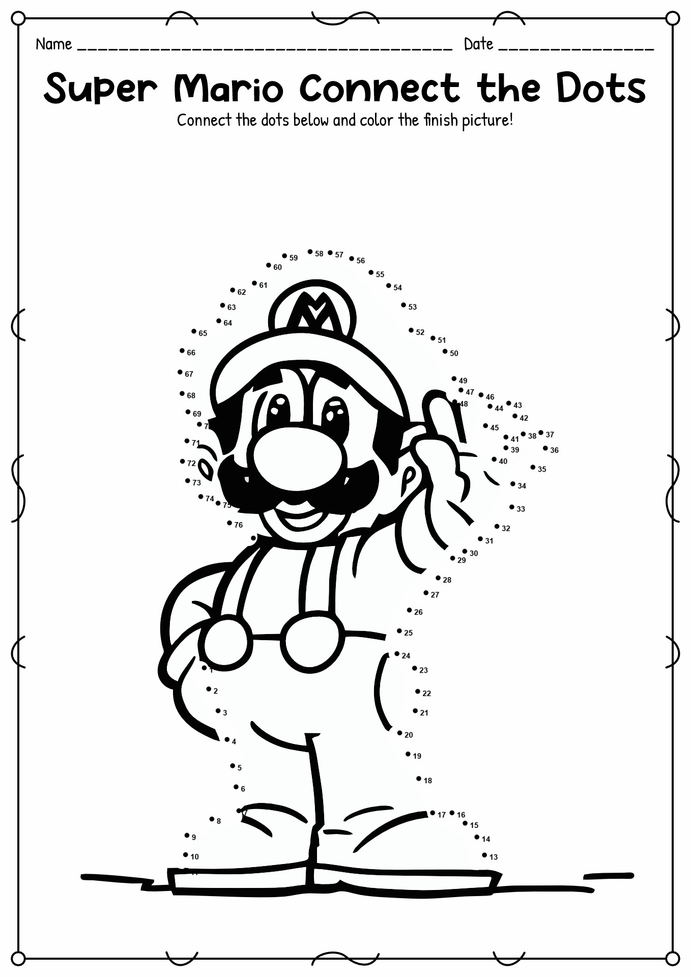 Free Printable Connect The Dot Worksheets