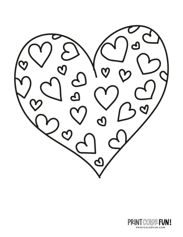 Printable Coloring Page With A Heart