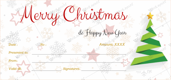 Free Printable Christmas Gift Certificate On Microsoft Word