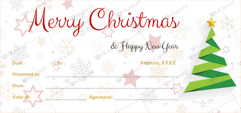 12 Beautiful Christmas Gift Certificate Templates For Word