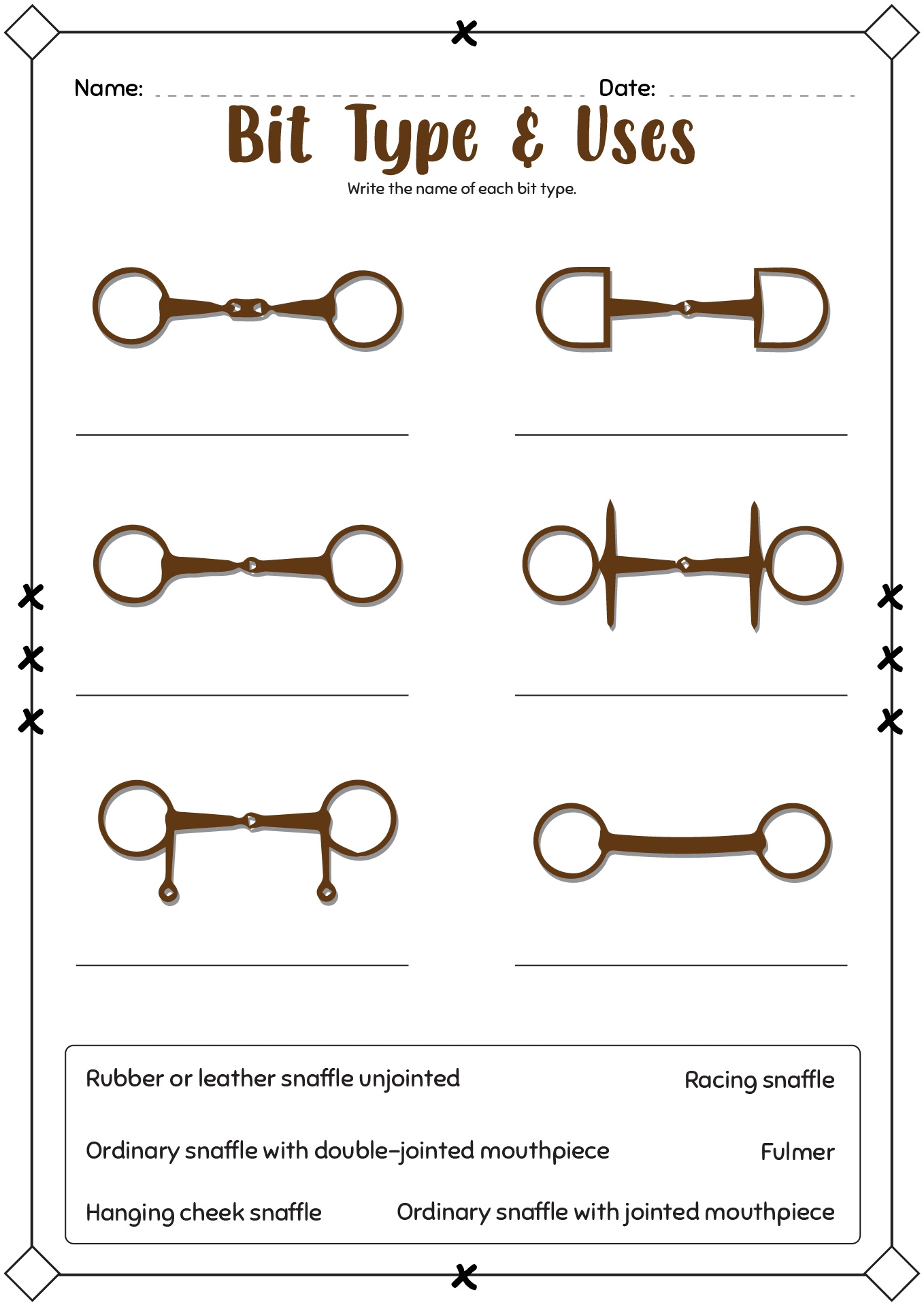Grooming Tools For Horses Printable Worksheet Grooming Tools For Horses Printable Worksheet