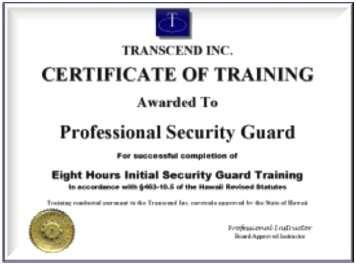 20 Hour Basic Security Training Certification Prntbl