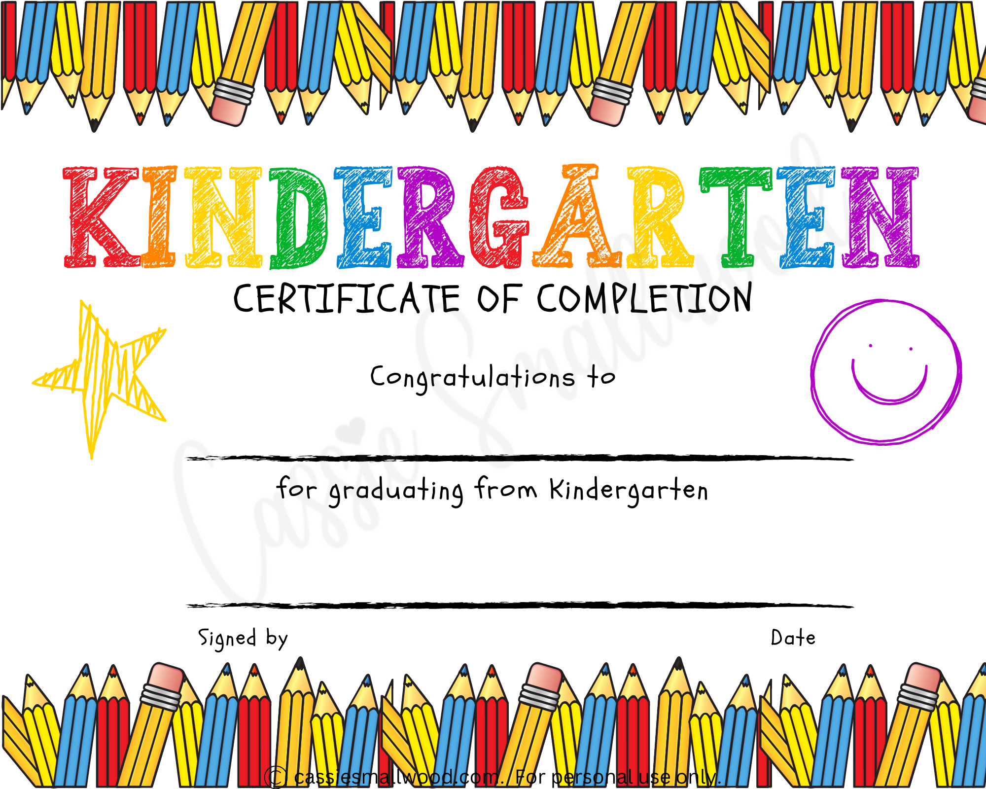 20 Preschool And Kindergarten Graduation Certificates FREE PRINTABLE 
