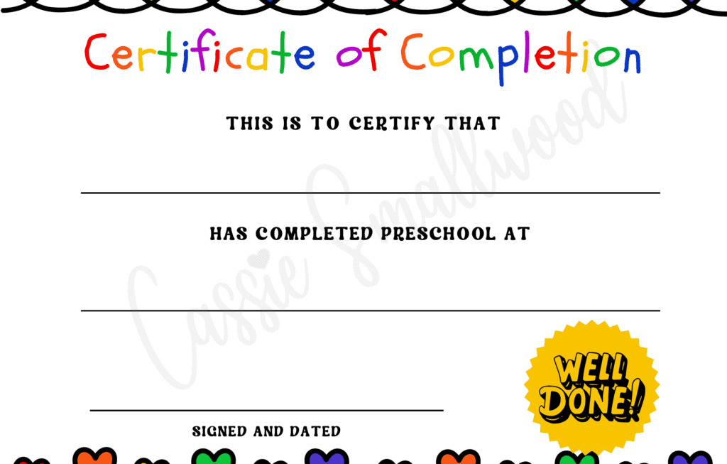 20 Preschool And Kindergarten Graduation Certificates FREE PRINTABLE