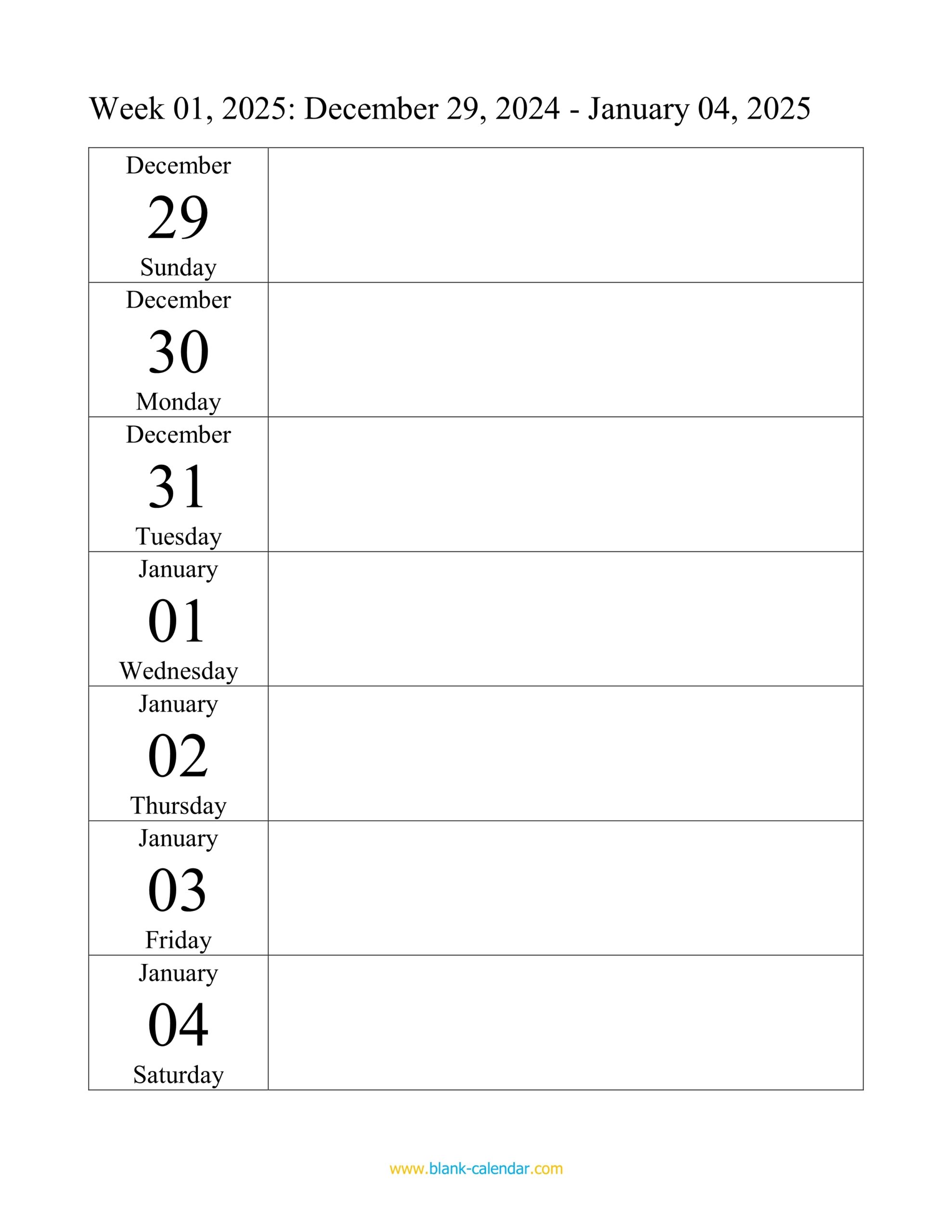 2025 52 Week Calendar Printable Version Conclusive Consequent Certain 