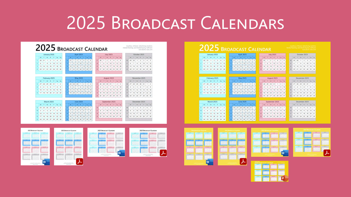 2025 Broadcast Calendar Printable Calendars 2025