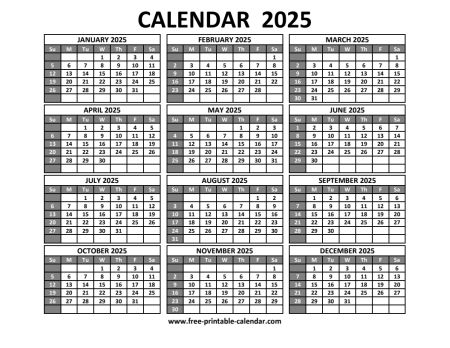Printable Calendar Sheets For 2025 Free