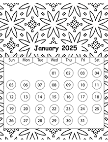 2025 Coloring Calendar Printable Tracy S Chu
