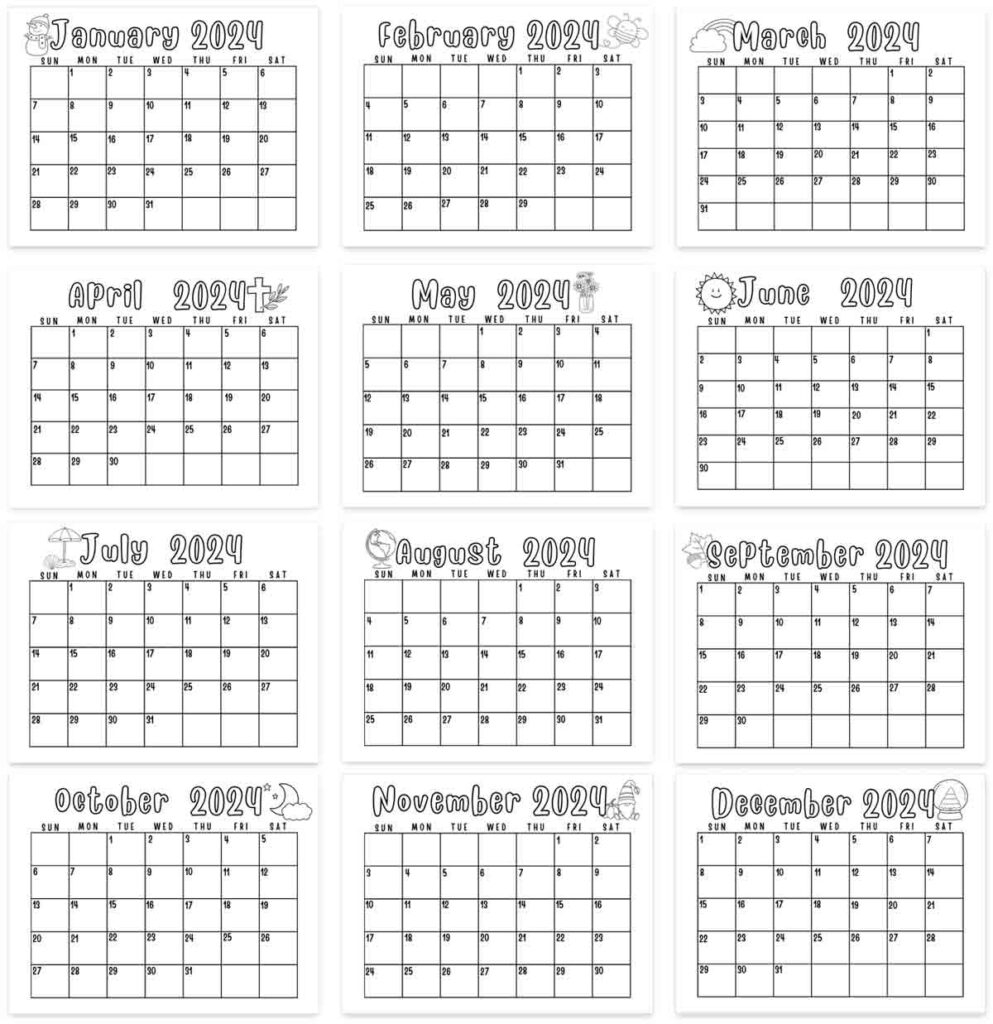 2025 Free Printable Calendar For Kids Levi M Kent