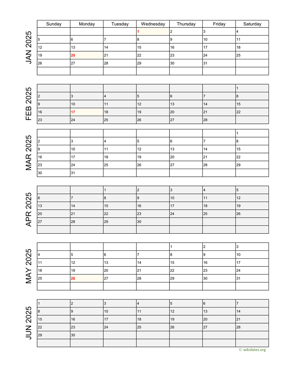 2025 Free Printable Monthly Calendar Jett Crossley