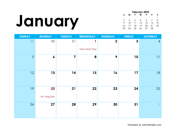 2025 Word Calendar Template Large Boxes Free Printable Templates 2025 Word Calendar Template Large Boxes Free Printable Templates