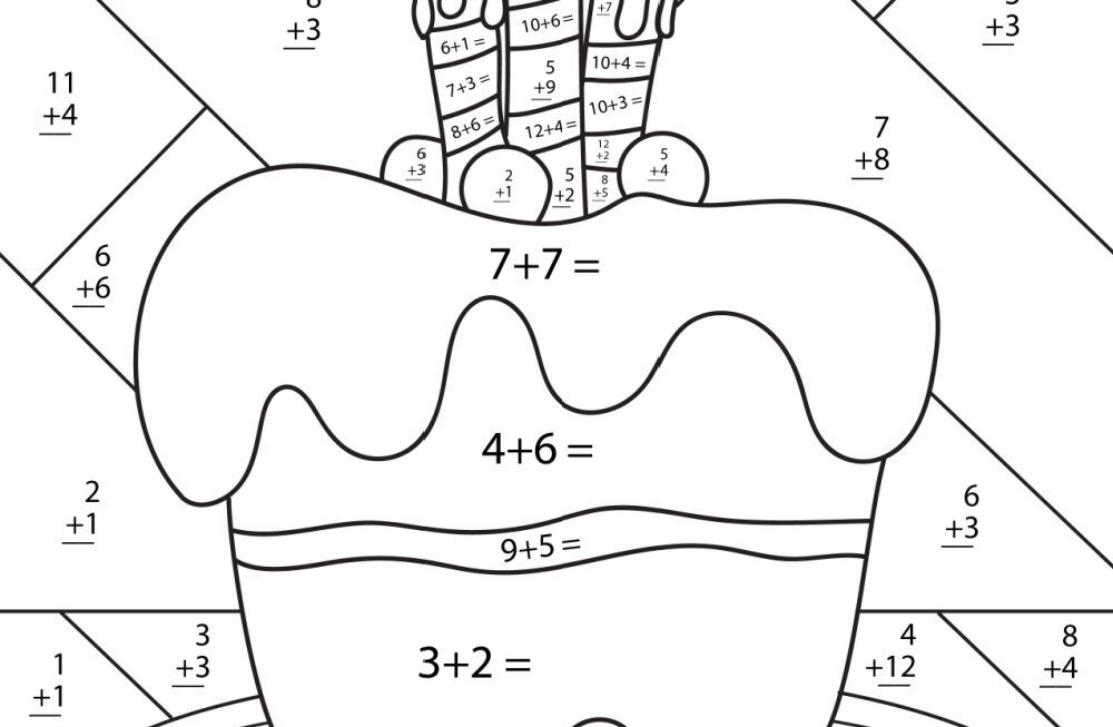 3 Free Addition Color By Number Printables