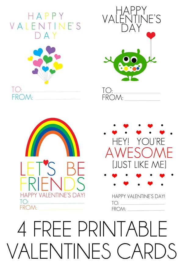 3 Free Printable Valentines Day Cards Perfect For Kids To Share At