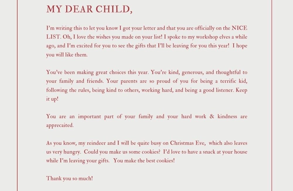 30 Free Santa Letter Templates To Print Use right Now Your