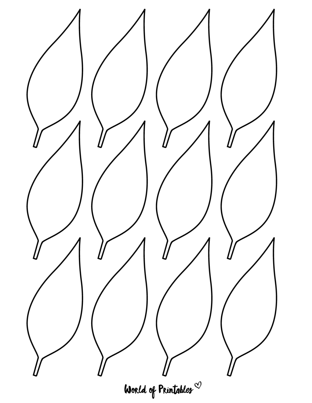 Leaf Printable Template Free