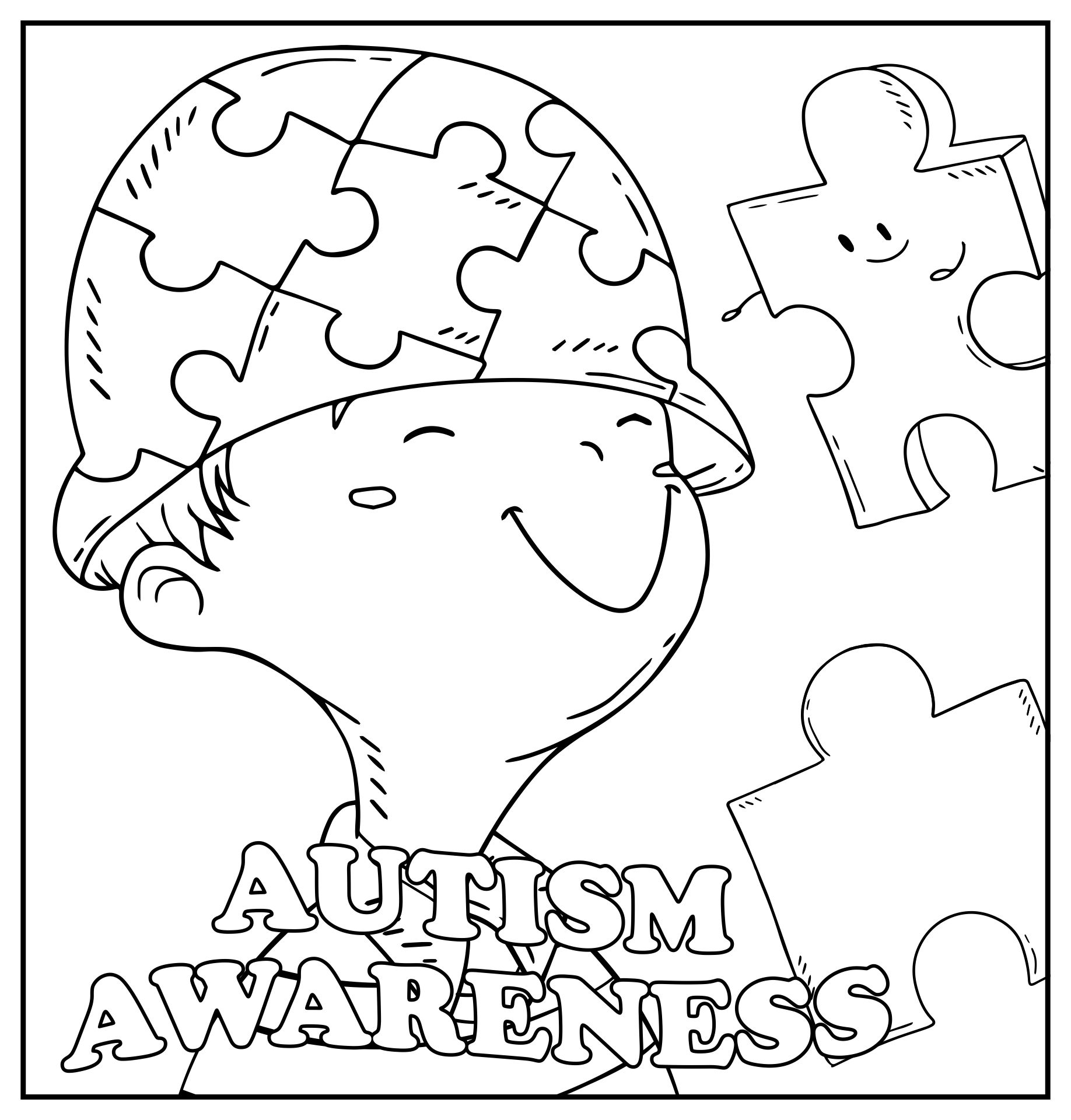 4 Best Images Of Autism Awareness Coloring Page Printable Autism 