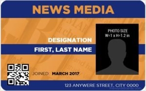 5 Editable Press Pass Templates For MS Word Microsoft Word ID Card 
