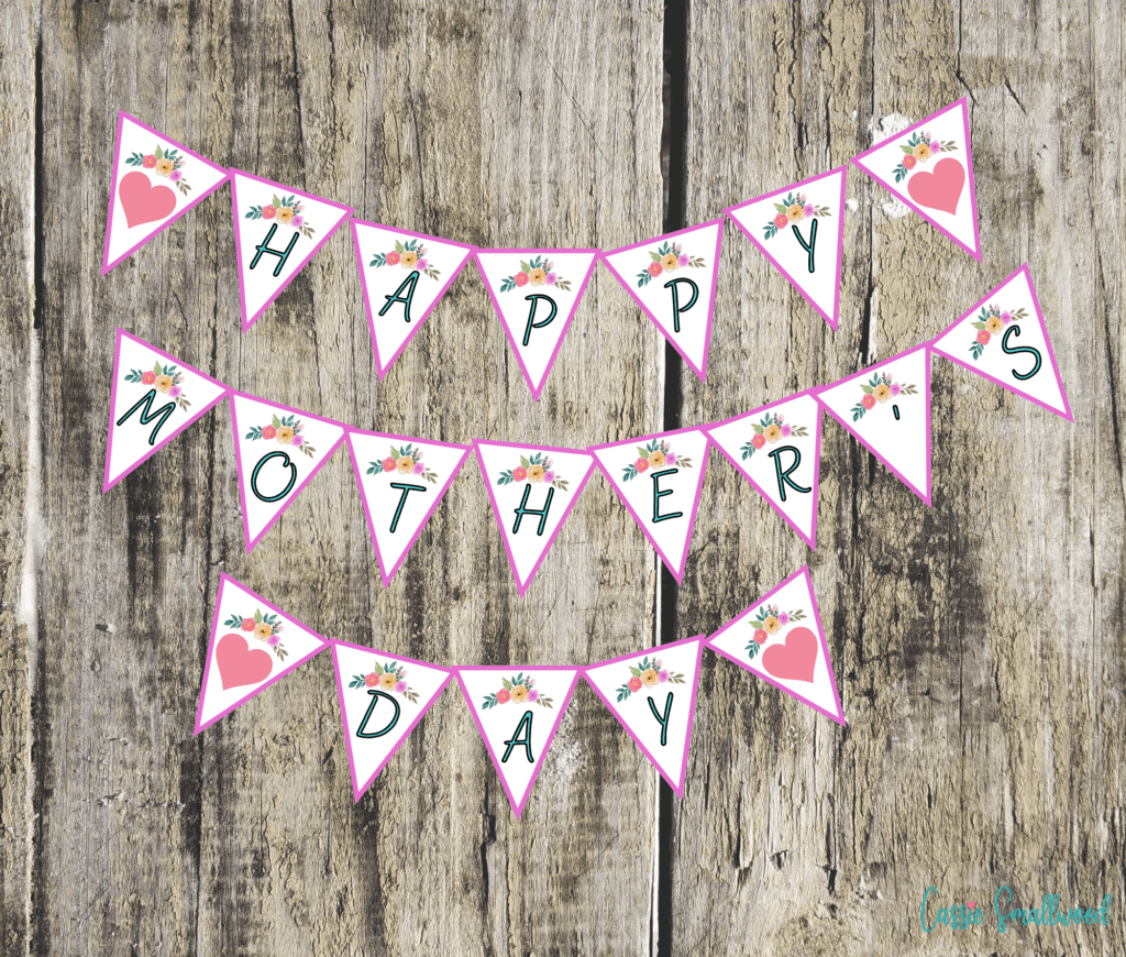 Free Printable Mothers Day Pennant