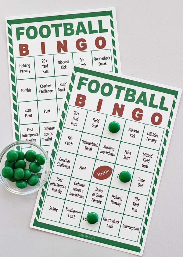 Free Football Bingo Cards Printable