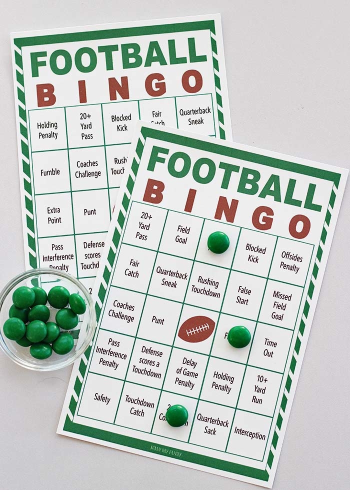 52 Free Printable Football Bingo Cards 52 Free Printable Football Bingo Cards