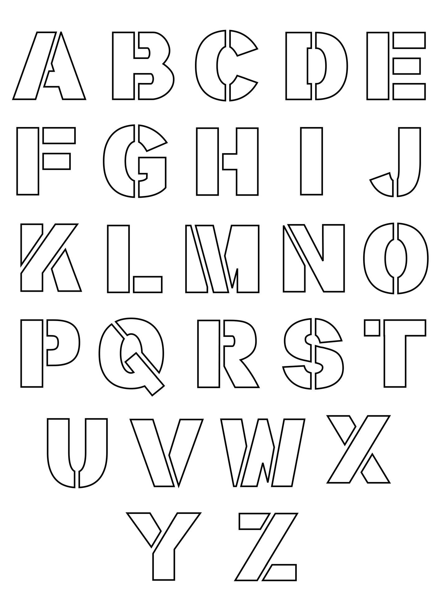 6 Best Images Of Free Printable Letter Stencils Designs Free 
