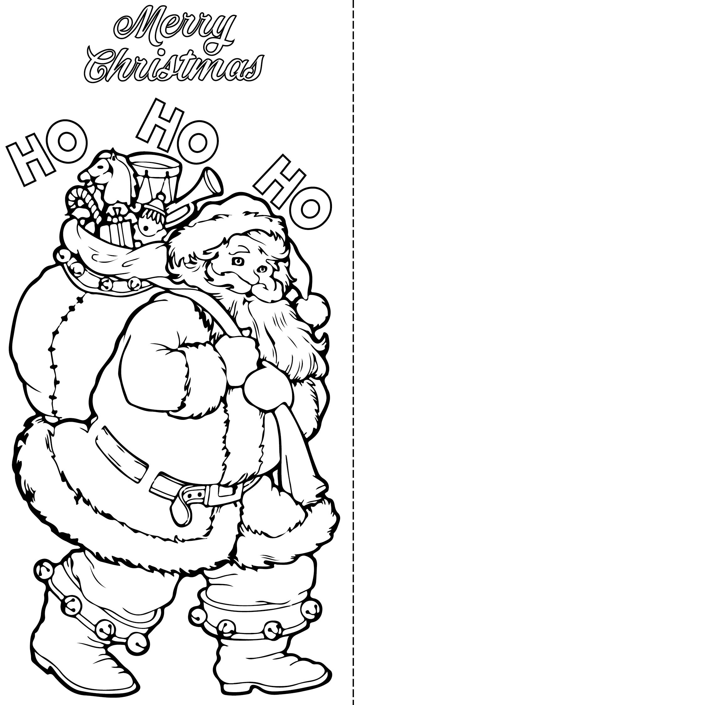 Free Coloring Printable Christmas Cards Free Coloring Printable Christmas Cards