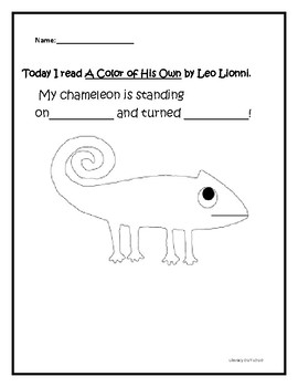 A Color Of His Own By Literacy OUT LOUD TPT