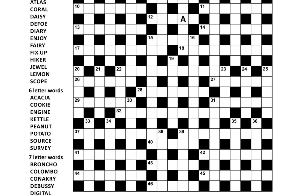 Adult Crossword Puzzles Printable Printable JD
