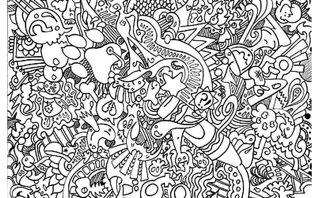 Adult Doodle Art Doodling 15 Coloring Pages Printable