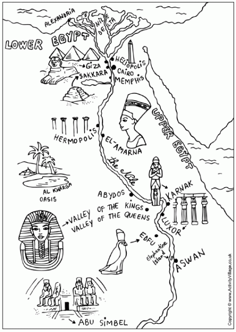Printable Map Of Egypt Coloring Page Printable Map Of Egypt Coloring Page