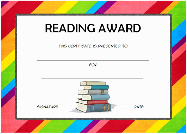 Free Printable Reading Challenge Award Certificate For Kids