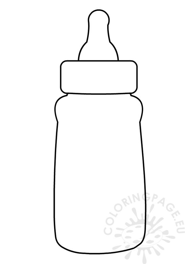 Baby Bottle Template Coloring Page