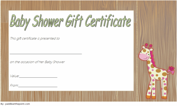 Printable Gift Certificates For Baby Shower