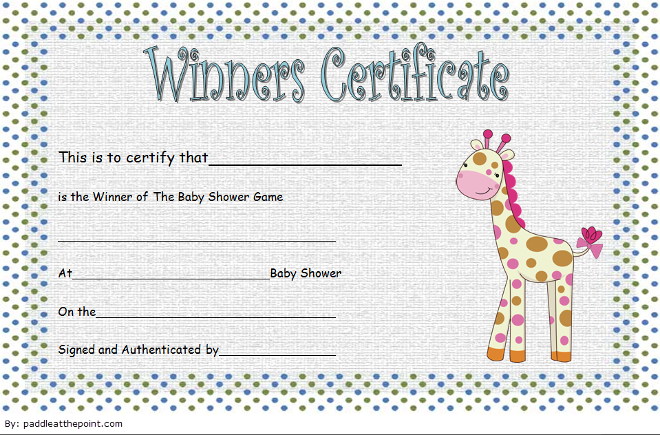 Printable Gift Certificates For Baby Shower