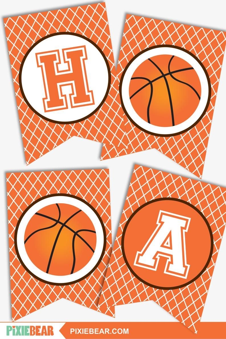 Basketball Birthday Banner Free Printable Printable Templates