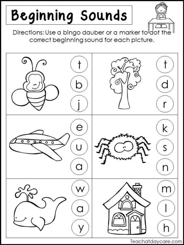 Beginning Sound Printable Worksheets
