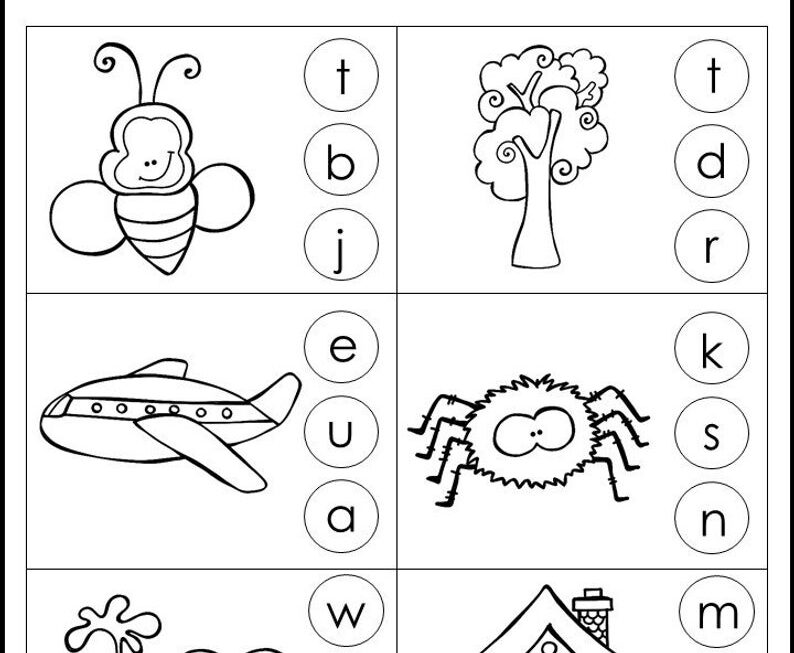 Beginning Sounds Kindergarten Worksheet