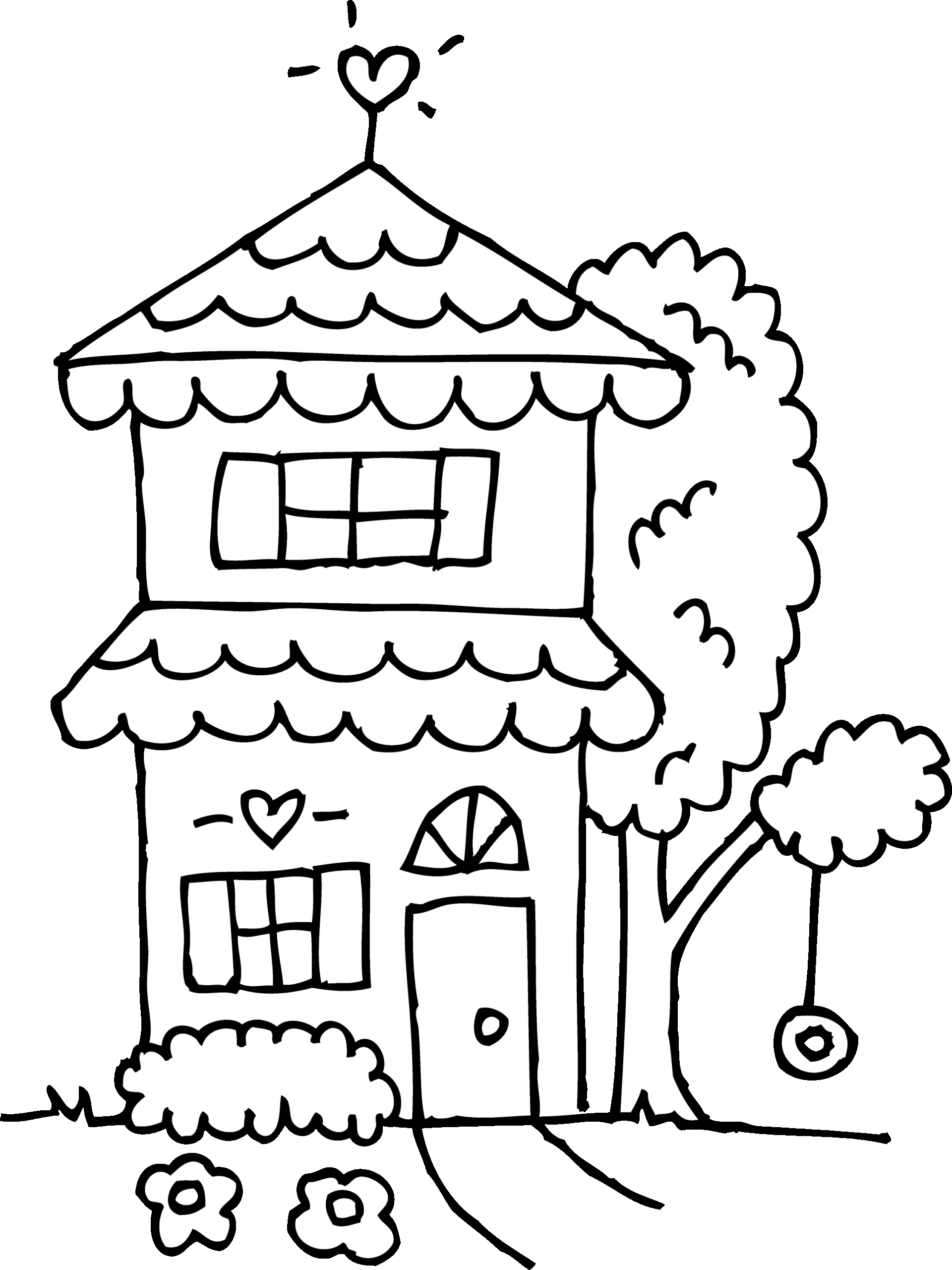 Big House Coloring Page Coloring Pages