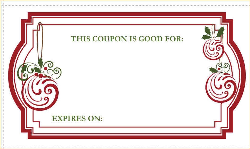 Blank Coupon Template Free Printable