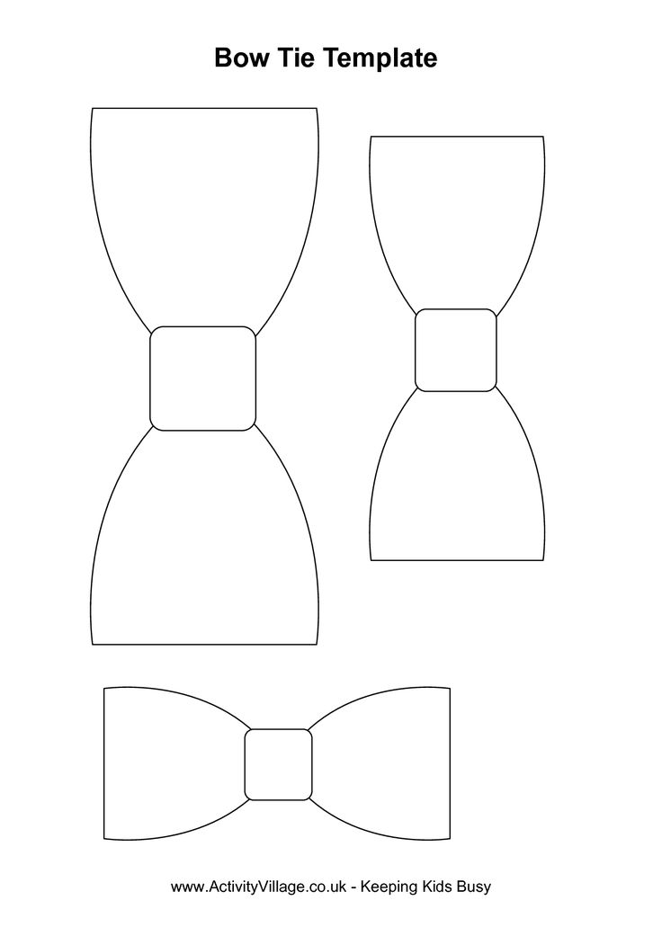 4 Inch Paper Bow Tie Template Printable