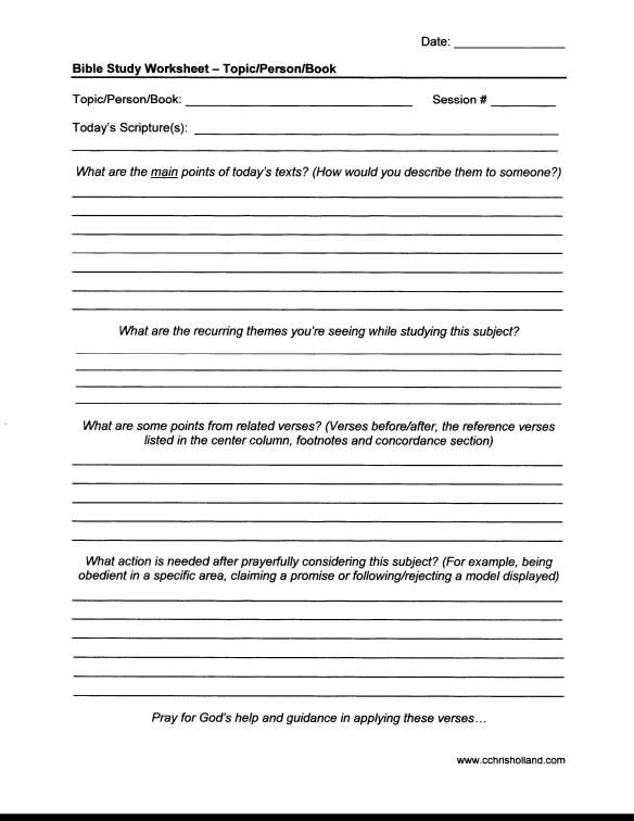 Free Printable Blank Homiletic Worksheet Free Printable Blank Homiletic Worksheet