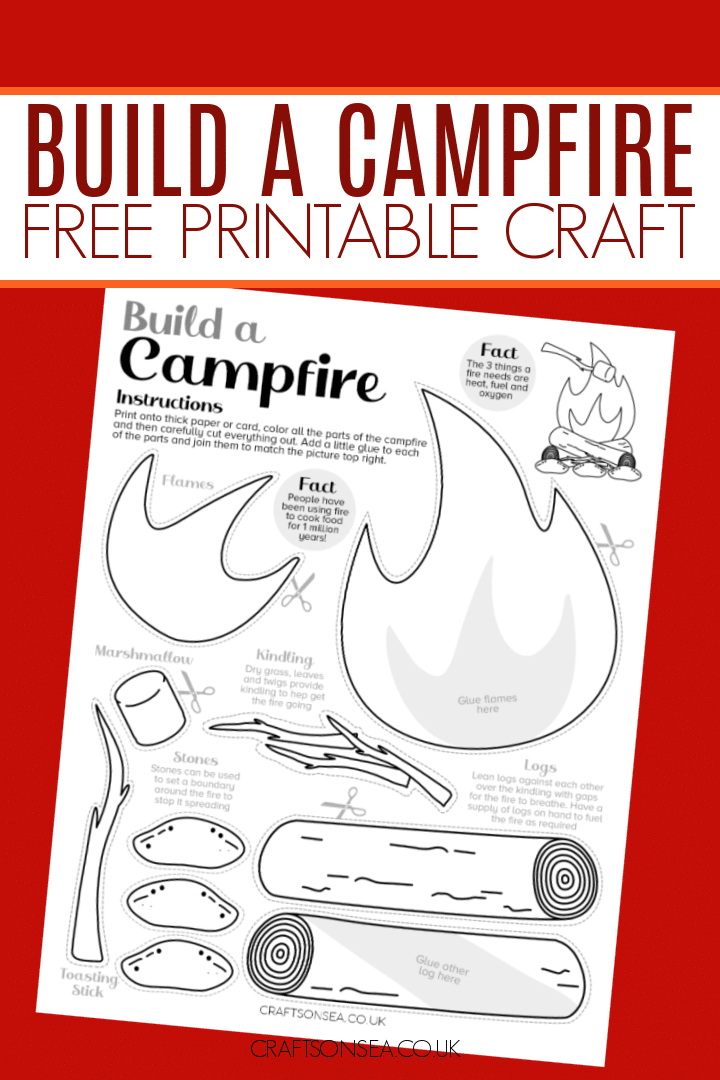 Build A Campfire Craft Printable FREE PDF Crafts On Sea Build A Campfire Craft Printable FREE PDF Crafts On Sea